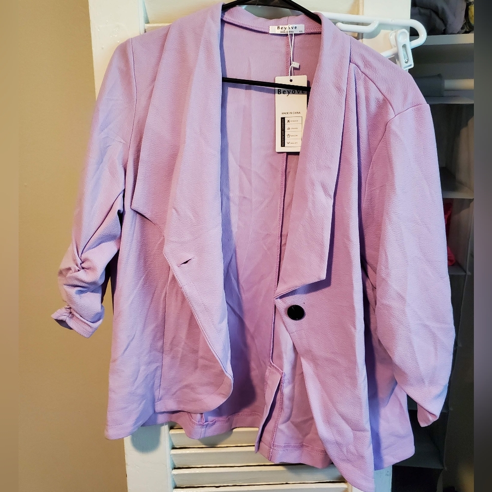Lavender casual blazer